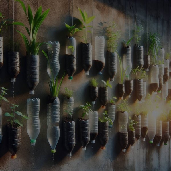 Comment réaliser un jardin vertical avec des bouteilles en plastique recyclées ?