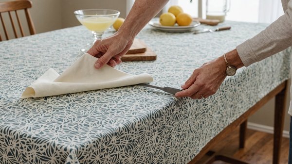 Quelle est la méthode la plus douce pour retirer la cire d'une nappe en tissu sans la décolorer?