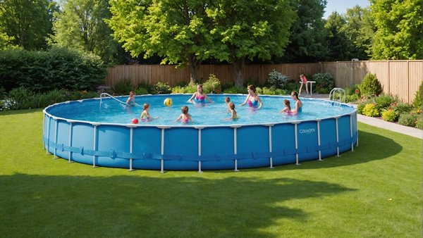 Quelles mesures prendre pour sécuriser une piscine hors sol dans un jardin avec de jeunes enfants?